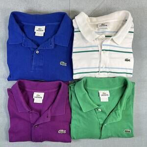 Lacoste Polo Shirt Mens 9 4XL Short Sleeve Classic Fit Logo - LOT OF 4